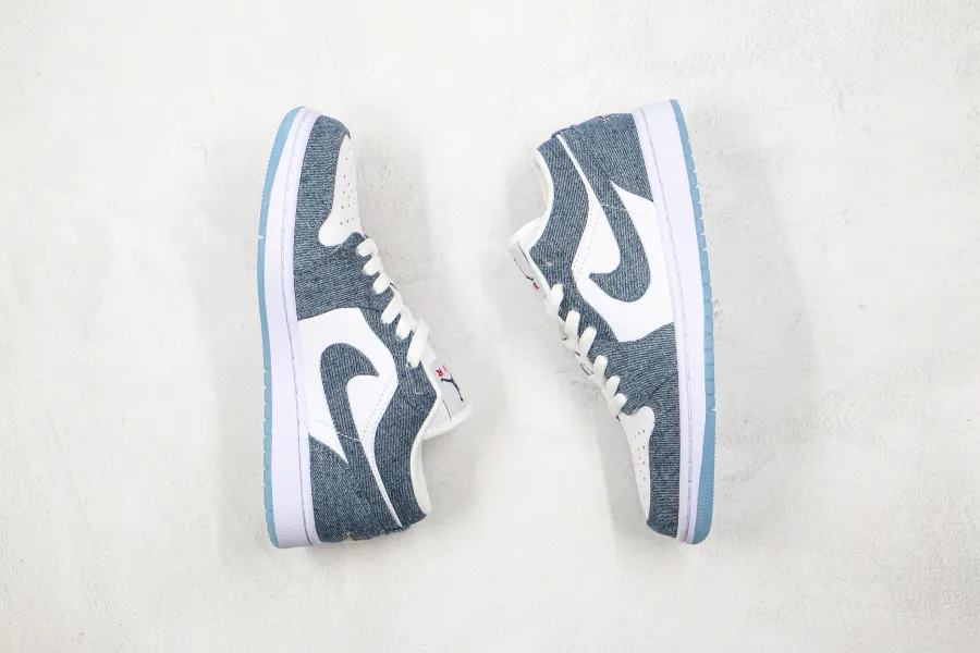 Nike Air Jordan 1 Retro Low Canvas White Denim  Wmns