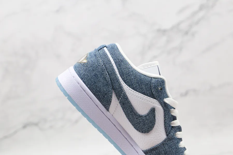 Nike Air Jordan 1 Retro Low Canvas White Denim  Wmns