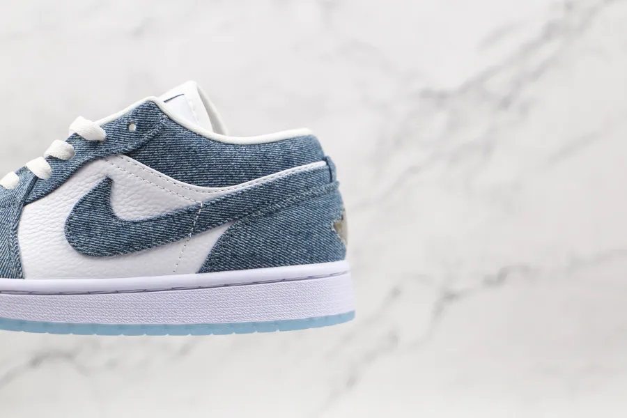 Nike Air Jordan 1 Retro Low Canvas White Denim  Wmns