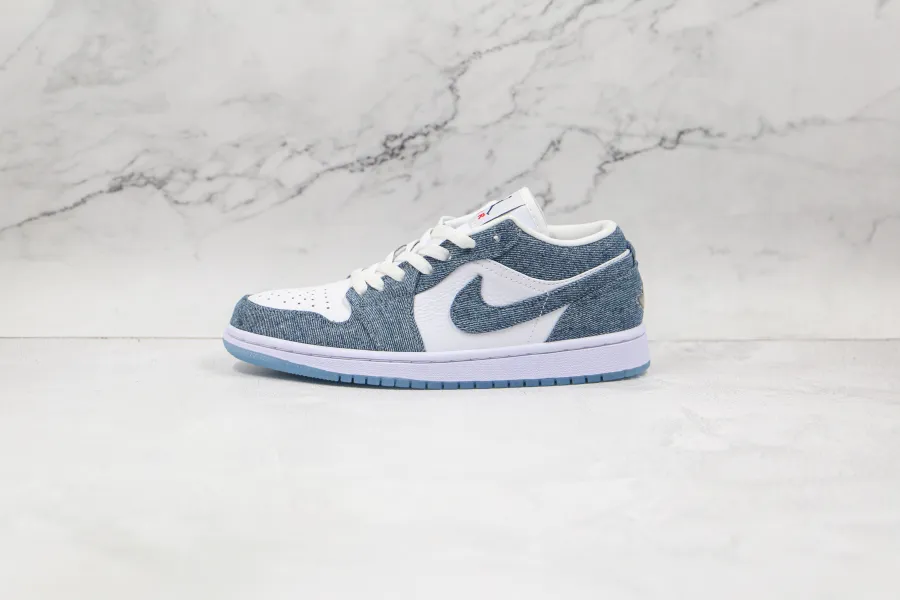 Nike Air Jordan 1 Retro Low Canvas White Denim  Wmns