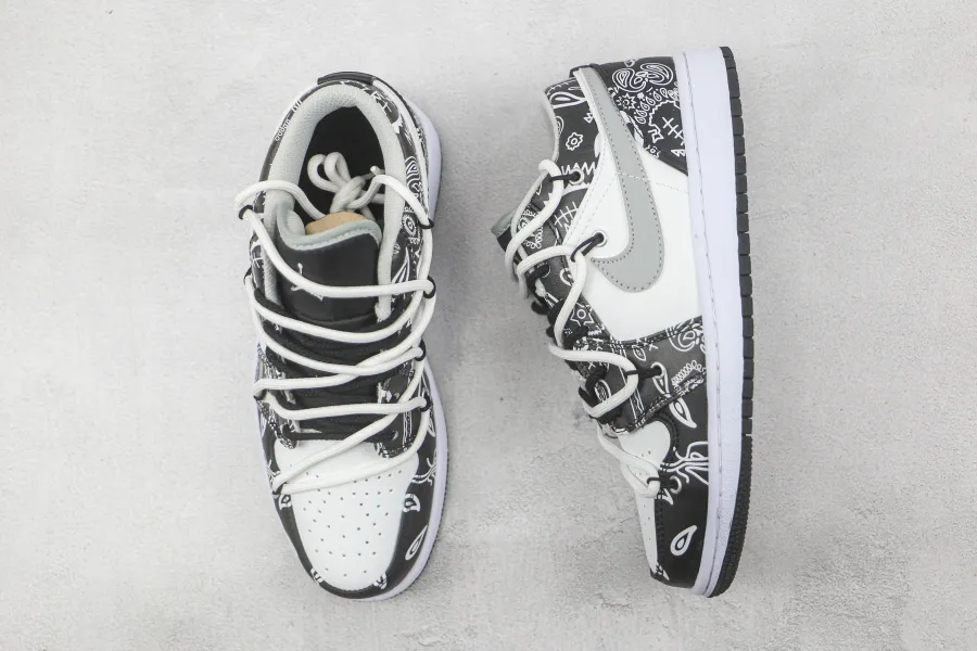 Jordan 1 Black White Particle Grey Low