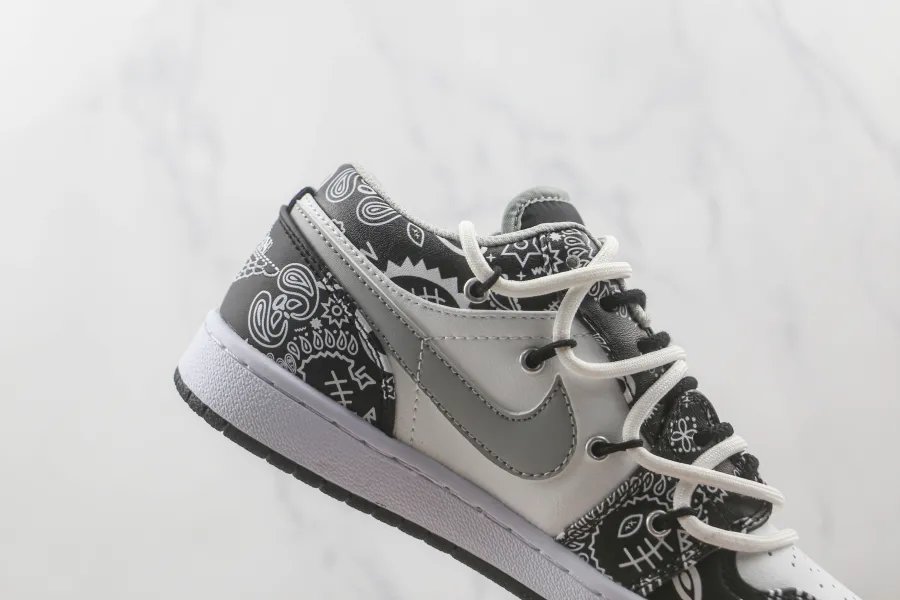 Jordan 1 Black White Particle Grey Low