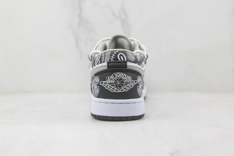 Jordan 1 Black White Particle Grey Low