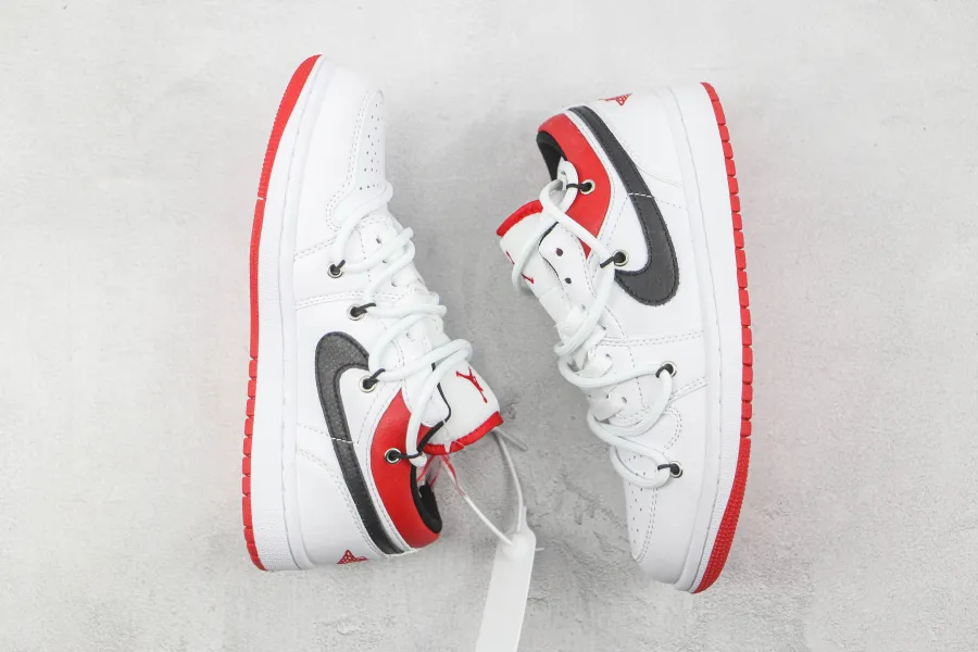 Air Jordan 1 Low White University Red 