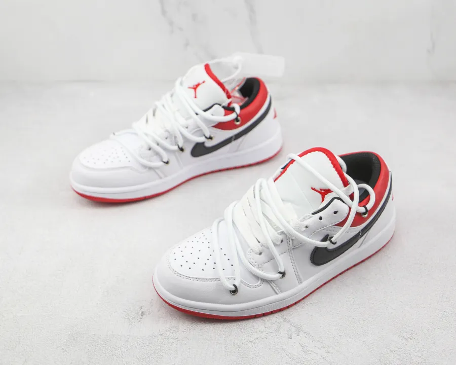 Air Jordan 1 Low White University Red 