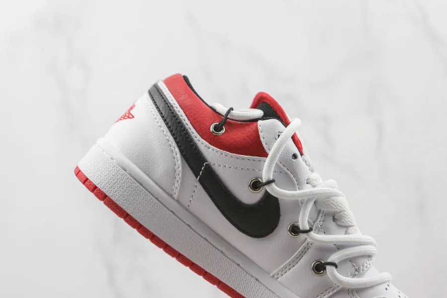 Air Jordan 1 Low White University Red 