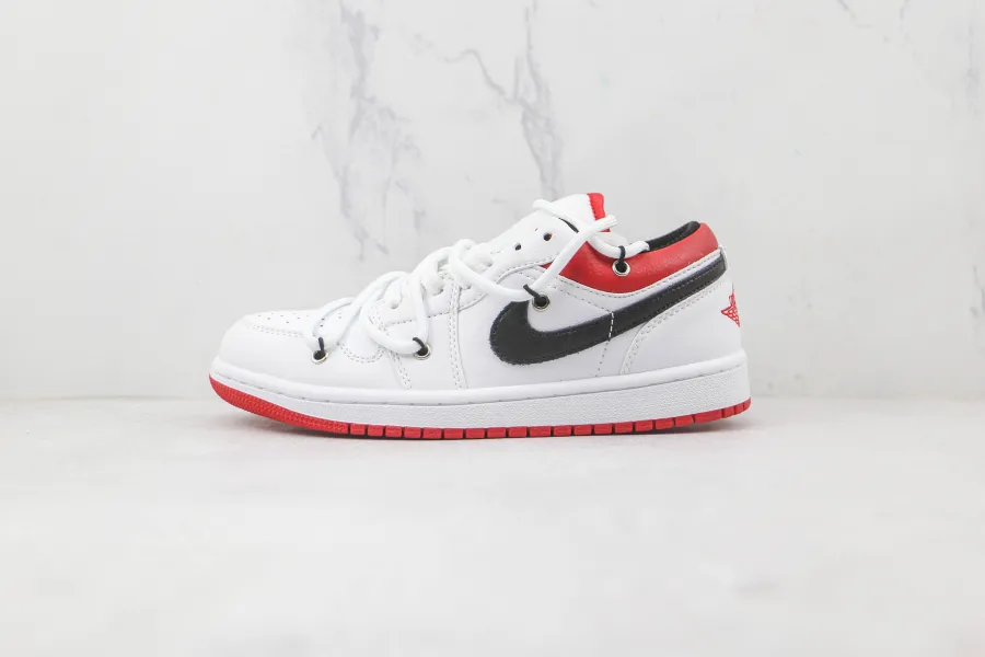 Air Jordan 1 Low White University Red 