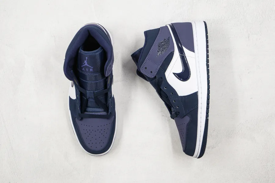 Air Jordan 1 Mid Obsidian Sanded Purple 