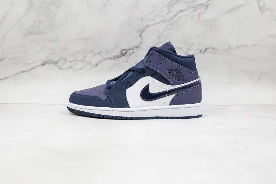 Air Jordan 1 Mid Obsidian Sanded Purple 