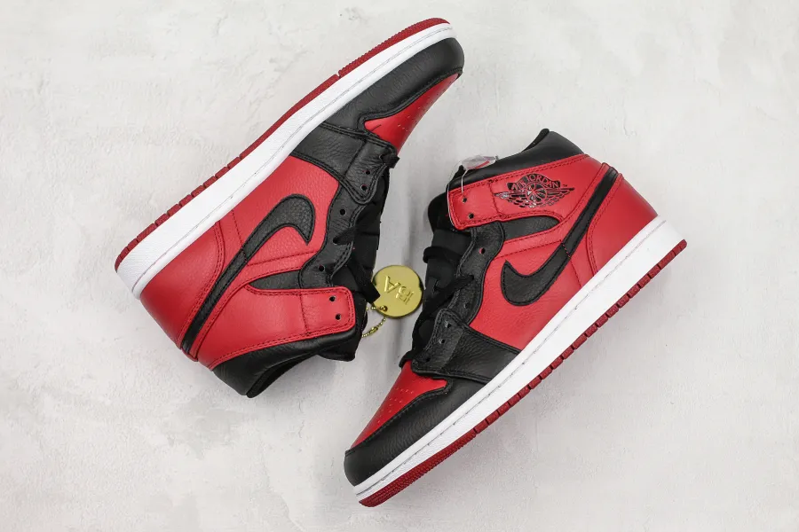 Jordan 1 Banned Grm Red Black Mid