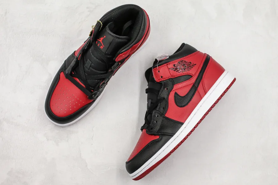 Jordan 1 Banned Grm Red Black Mid