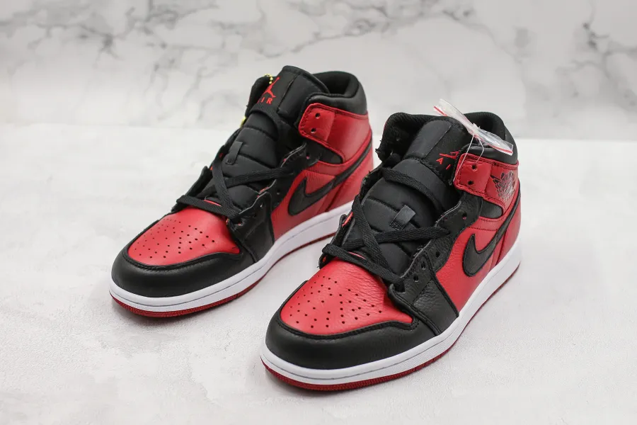 Jordan 1 Banned Grm Red Black Mid