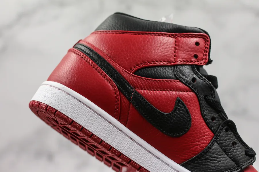 Jordan 1 Banned Grm Red Black Mid