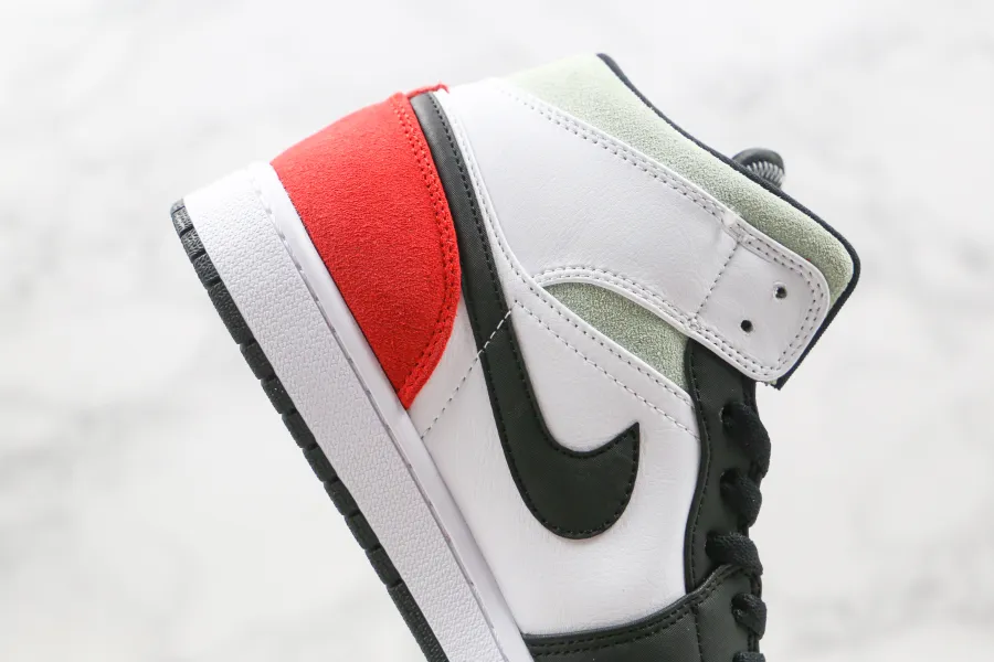 Jordans 1 Red Grey Black Toe  Mid