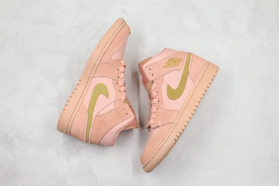 Jordan 1 Coral Gold  Mid