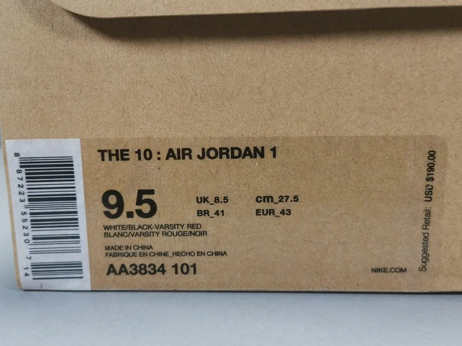 Off-White Jordan 1 Retro High Og Chicago