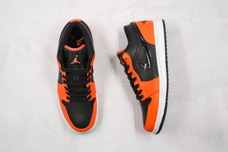 Air Jordan 1 Low Se Black Turf Orange 