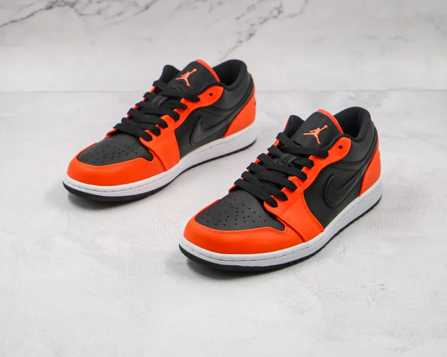 Air Jordan 1 Low Se Black Turf Orange 