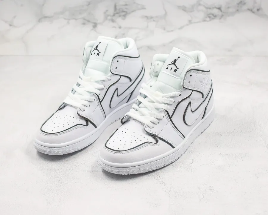 Air Jordan 1 Mid Iridescent White