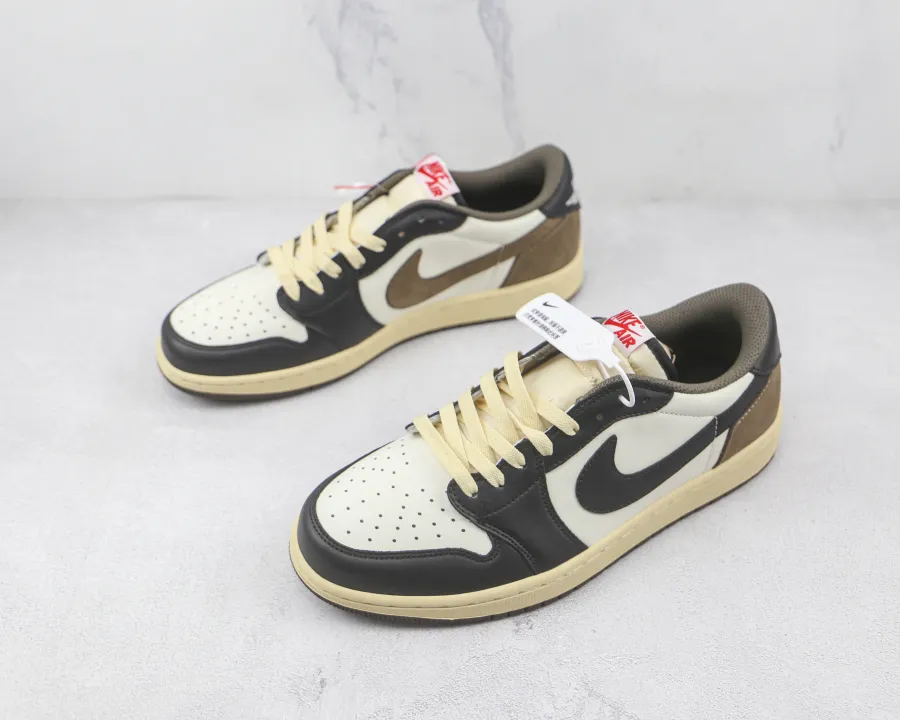 Travis Scott Jordan 1 Mocha Black Low