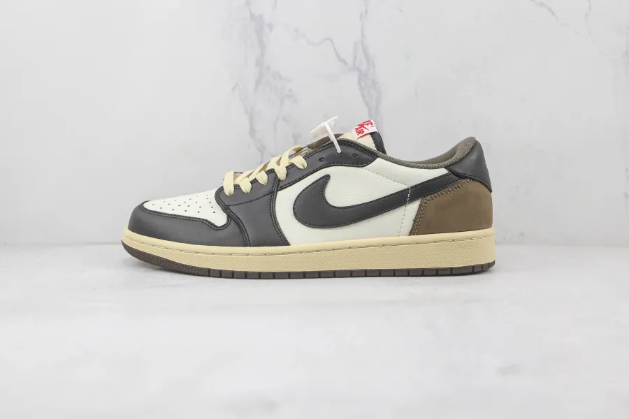 Travis Scott Jordan 1 Mocha Black Low