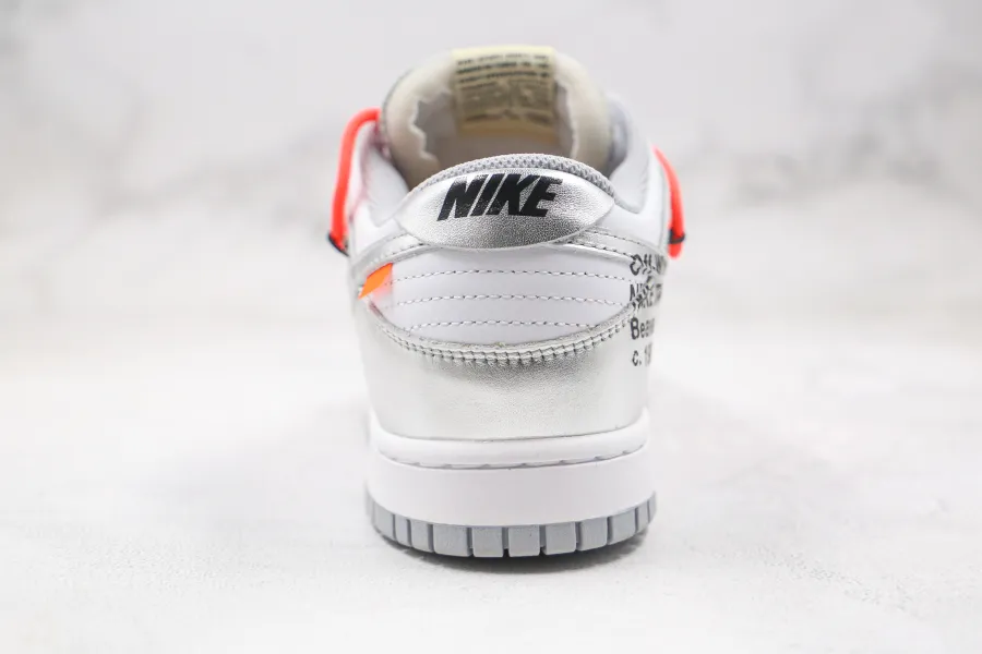 Off-White X Dunks Low Silver/White 