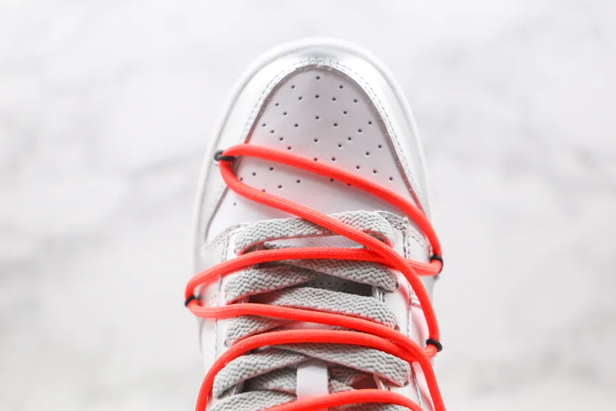 Off-White X Dunks Low Silver/White 