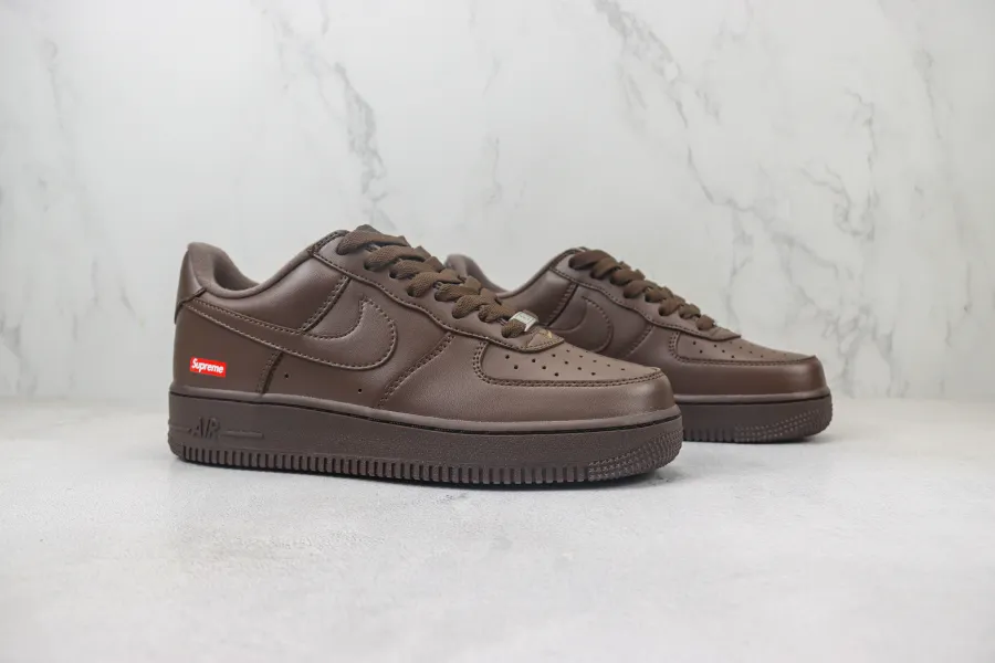 Supreme X Air Force 1 Low Box Logo Baroque Brown 