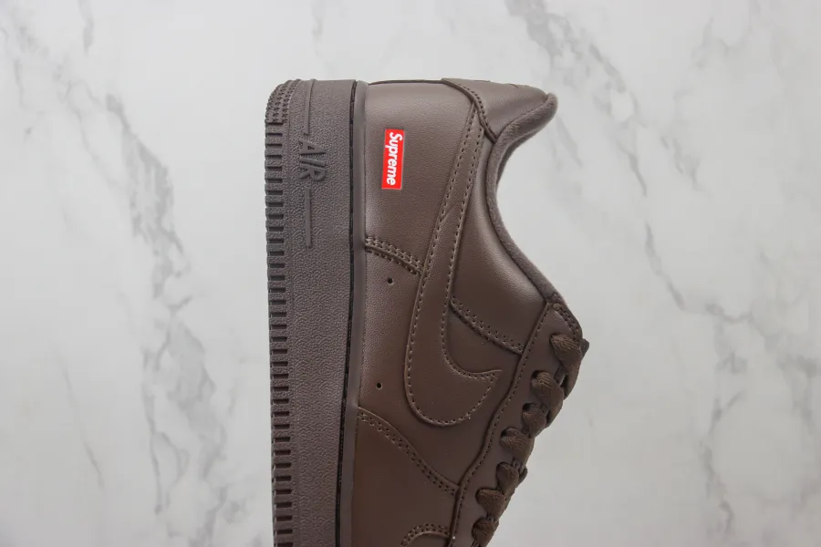 Supreme X Air Force 1 Low Box Logo Baroque Brown 