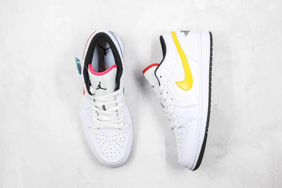 Air Jordan 1 Low Multi Color Swoosh 