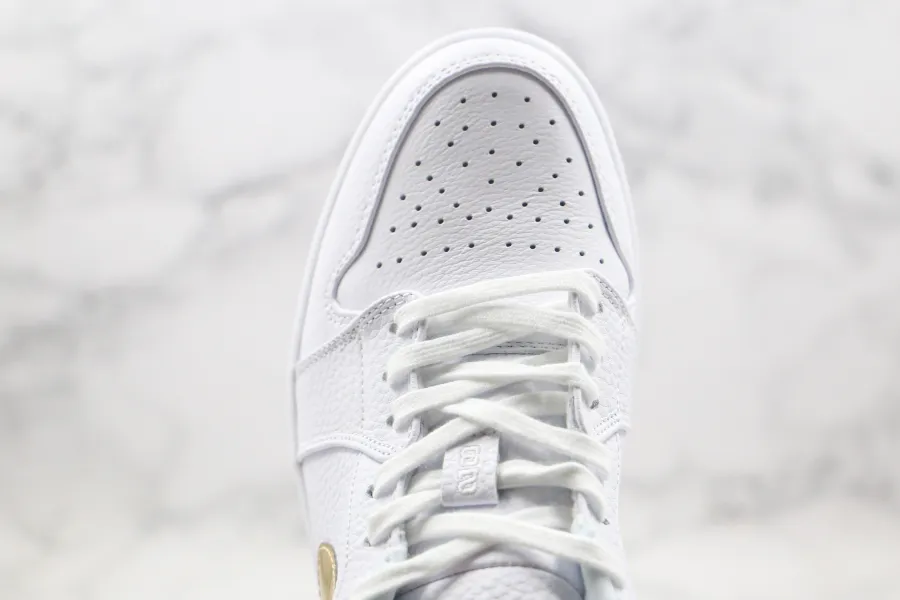 Wmns Air Jordan 1 Retro Low White Metallic Gold 