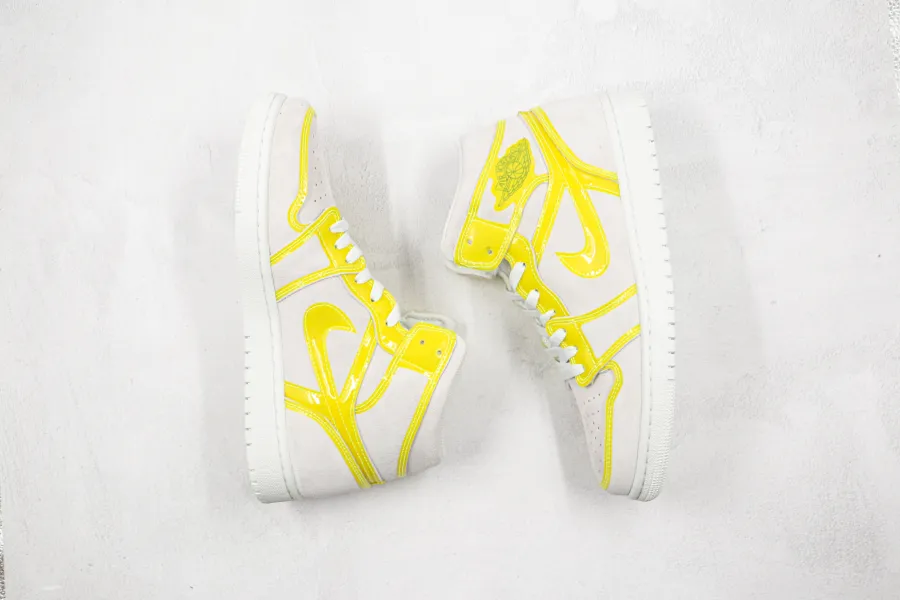 Wmns Air Jordan 1 Mid Lx Off White Opti Yellow 