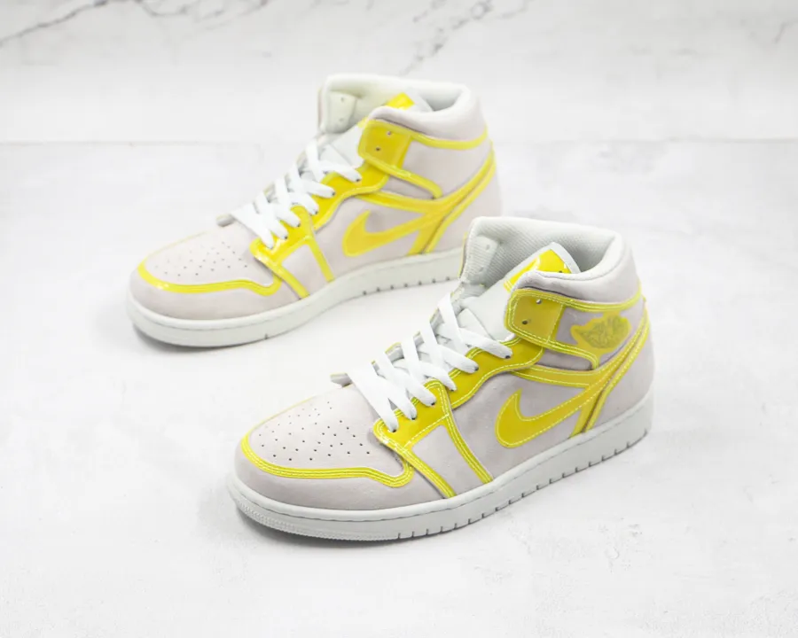 Wmns Air Jordan 1 Mid Lx Off White Opti Yellow 