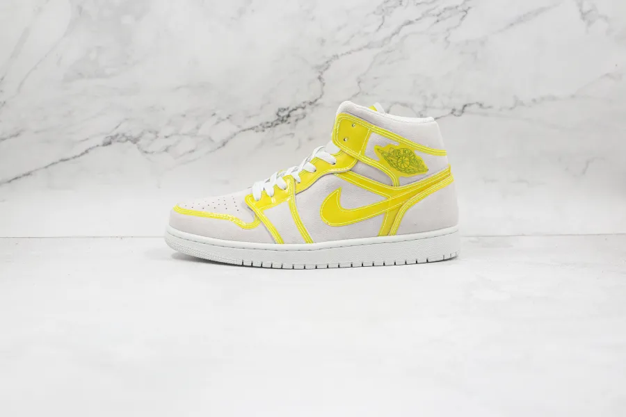 Wmns Air Jordan 1 Mid Lx Off White Opti Yellow 