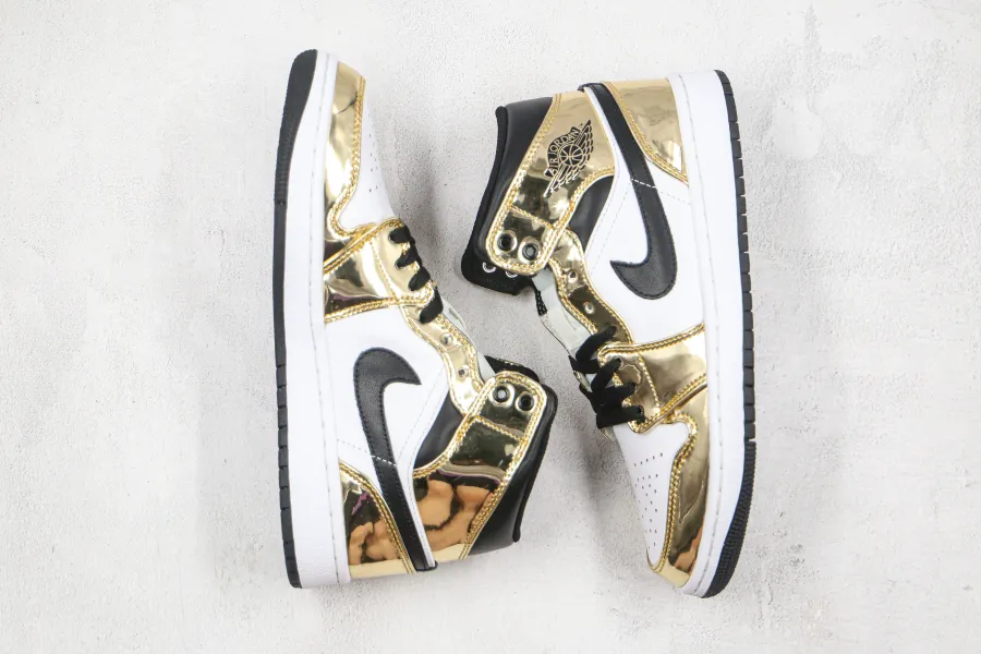 Air Jordan 1 Mid Metallic Gold