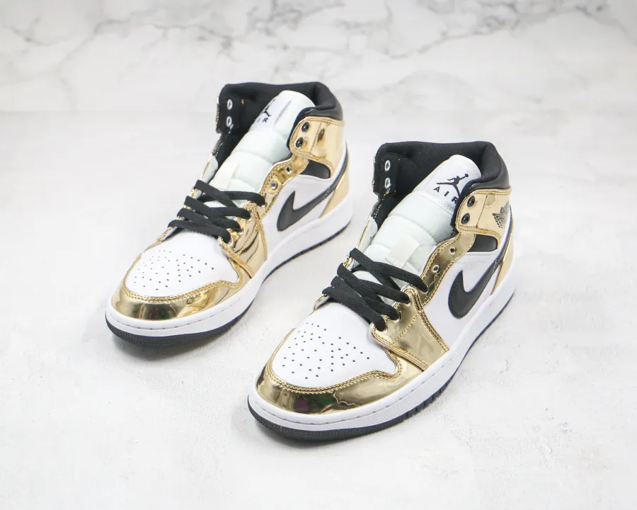 Air Jordan 1 Mid Metallic Gold