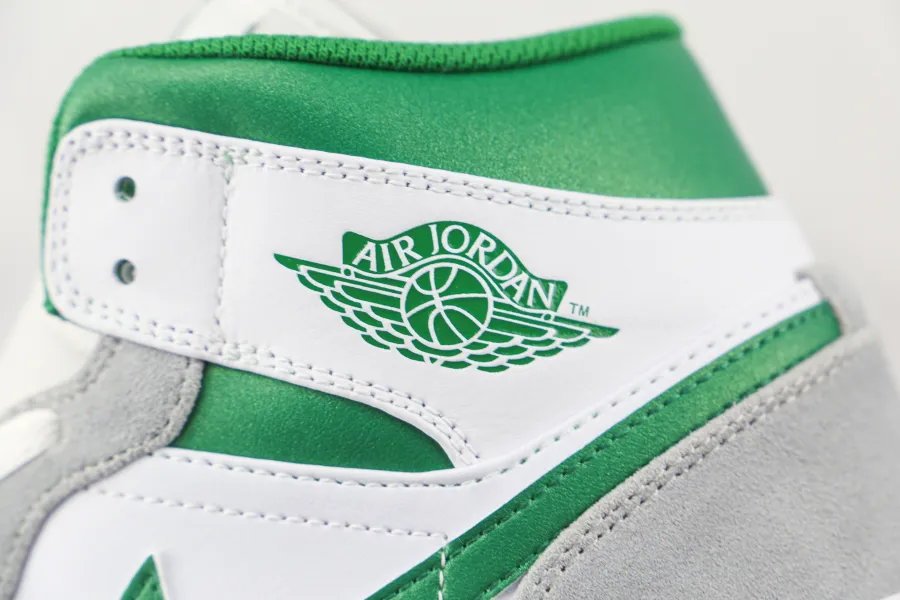 Air Jordan 1 Mid Se Grey Pine Green 