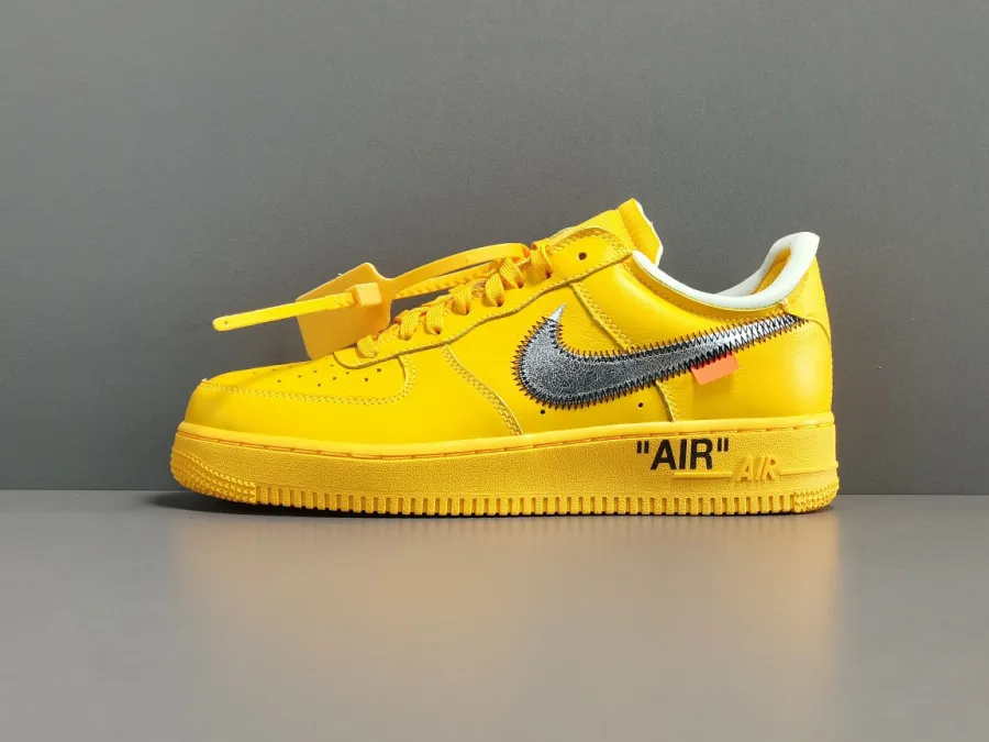 Off-White X Air Force 1 Low Lemonade  University Gold