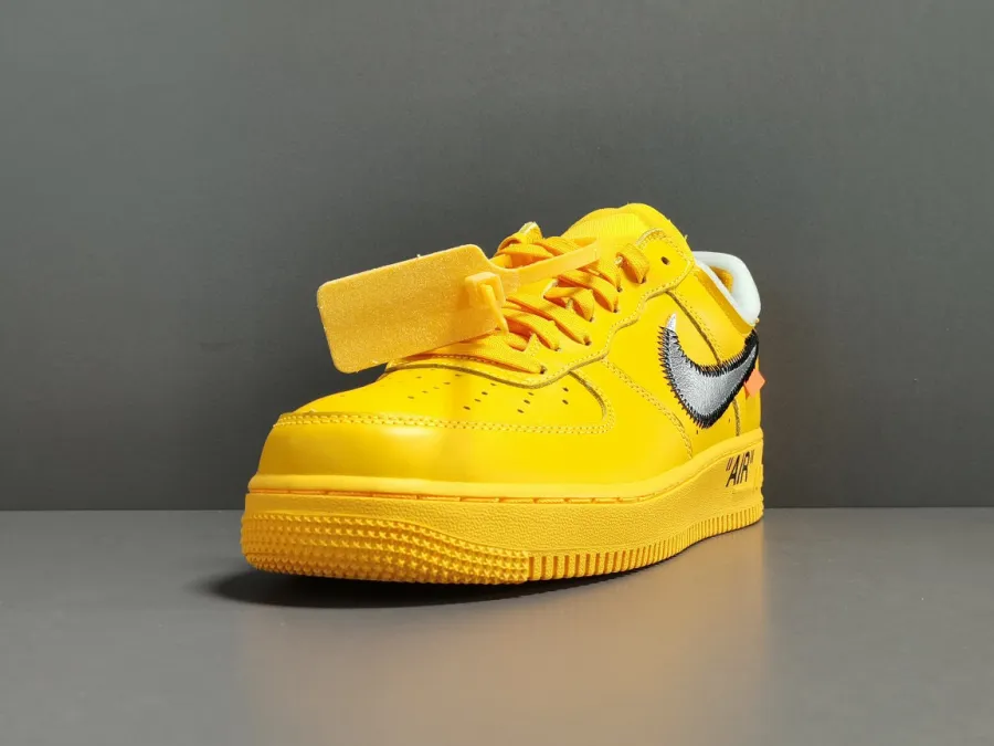 Off-White X Air Force 1 Low Lemonade  University Gold