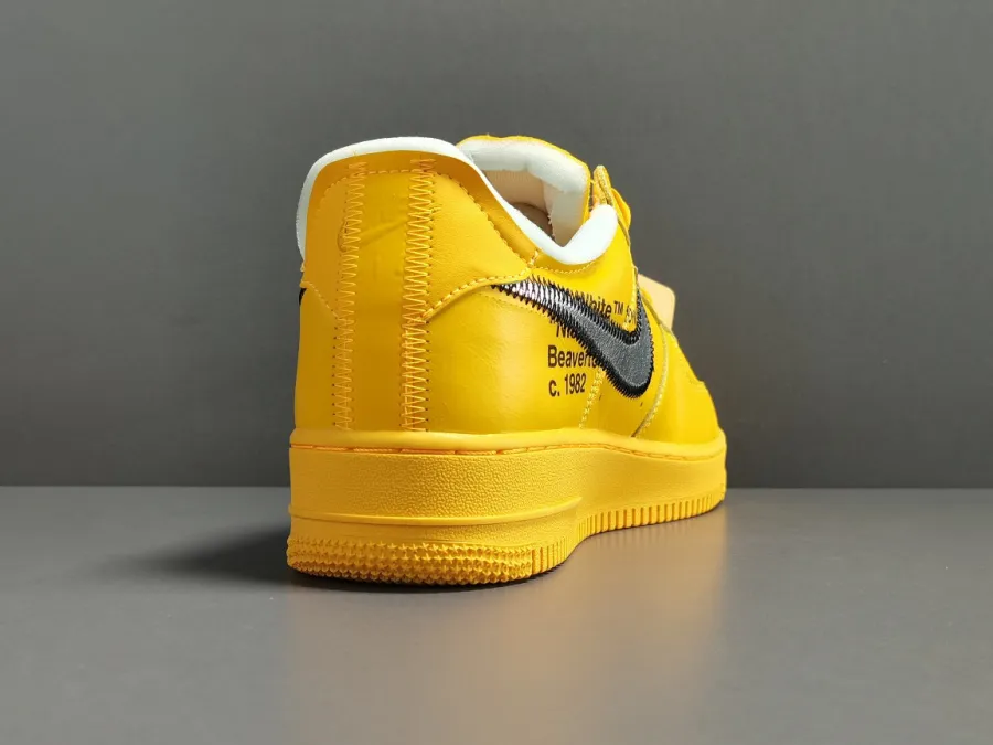 Off-White X Air Force 1 Low Lemonade  University Gold