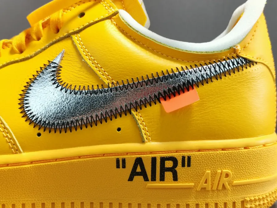 Off-White X Air Force 1 Low Lemonade  University Gold