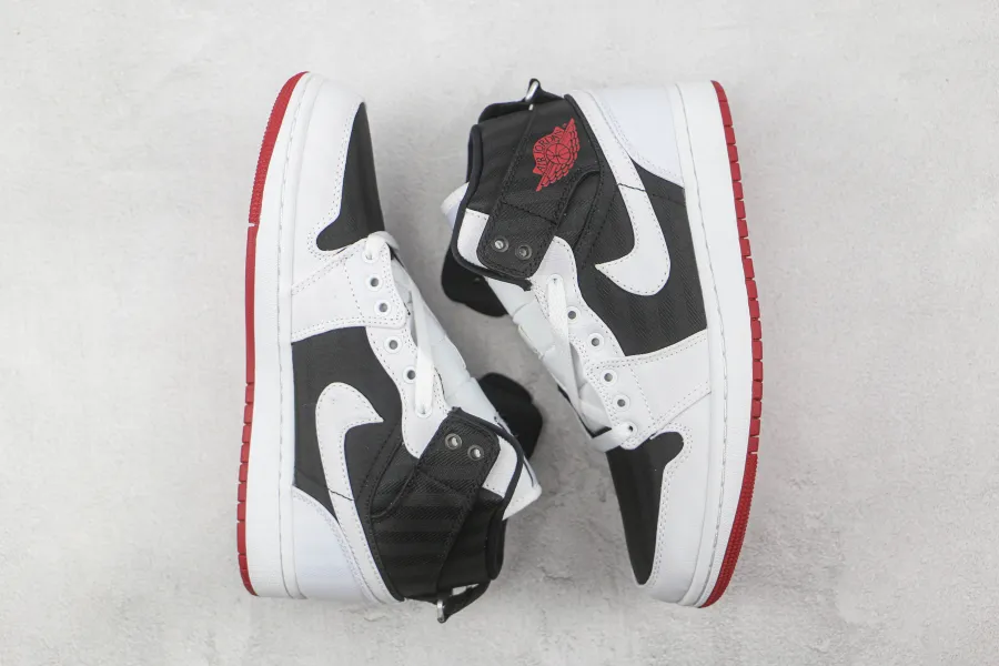 Wmns Air Jordan 1 Mid Se Utility White Black Gym Red 