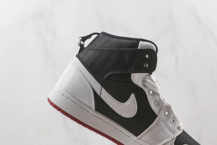 Wmns Air Jordan 1 Mid Se Utility White Black Gym Red 