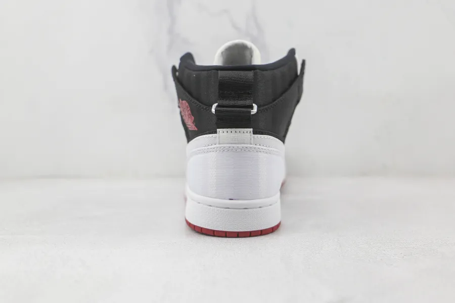 Wmns Air Jordan 1 Mid Se Utility White Black Gym Red 