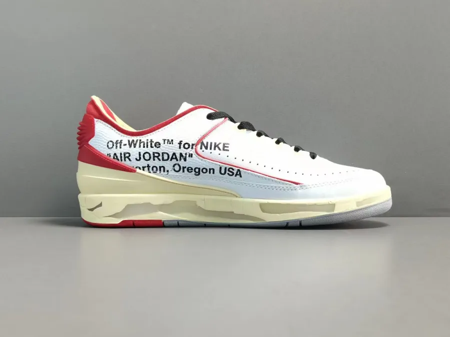 Off-White X Air Jordan 2 Low White Red