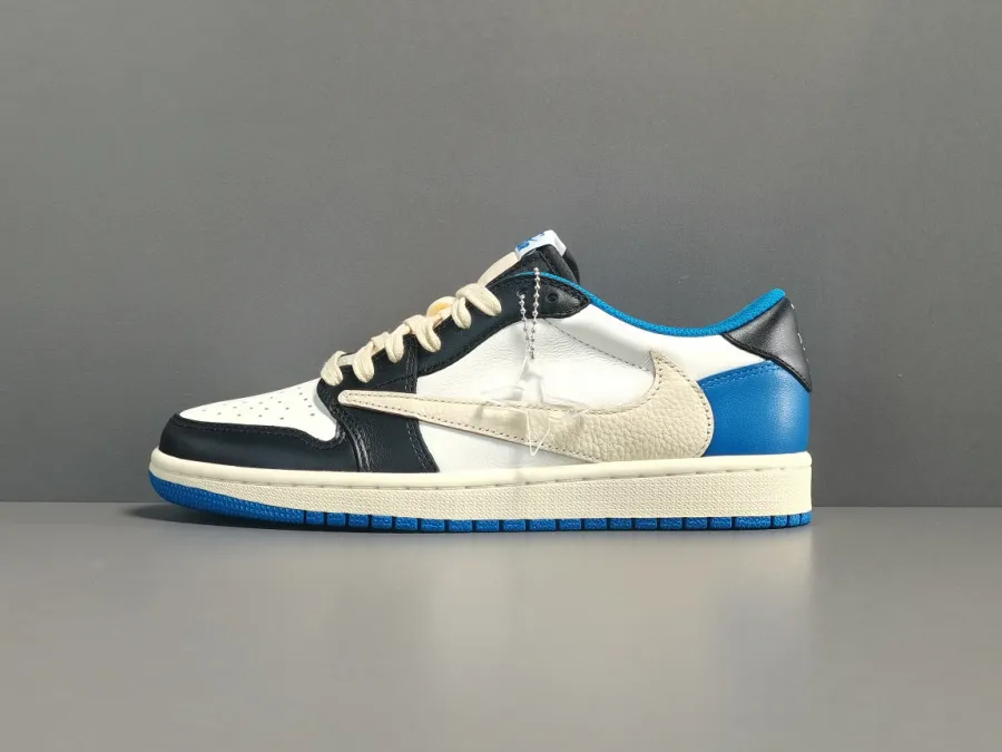 Travis Scott X Fragment X Air Jordan 1 Low Og White