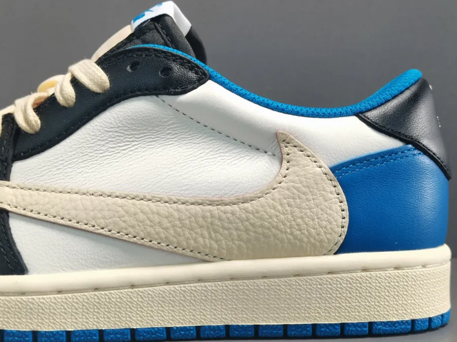 Travis Scott X Fragment X Air Jordan 1 Low Og White