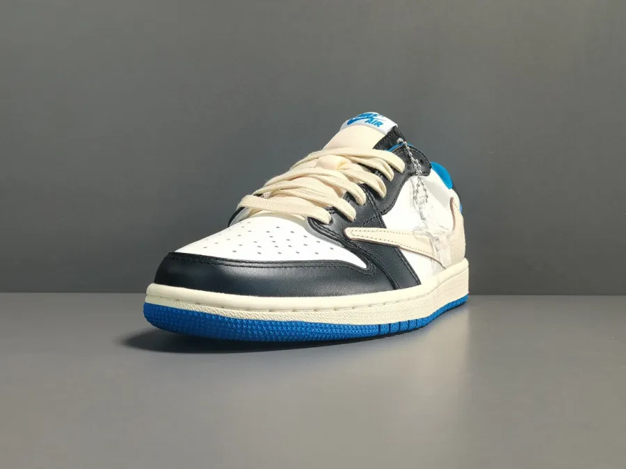 Travis Scott X Fragment X Air Jordan 1 Low Og White