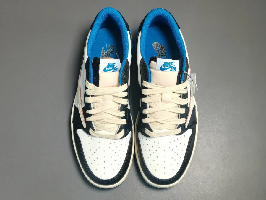 Travis Scott X Fragment X Air Jordan 1 Low Og White