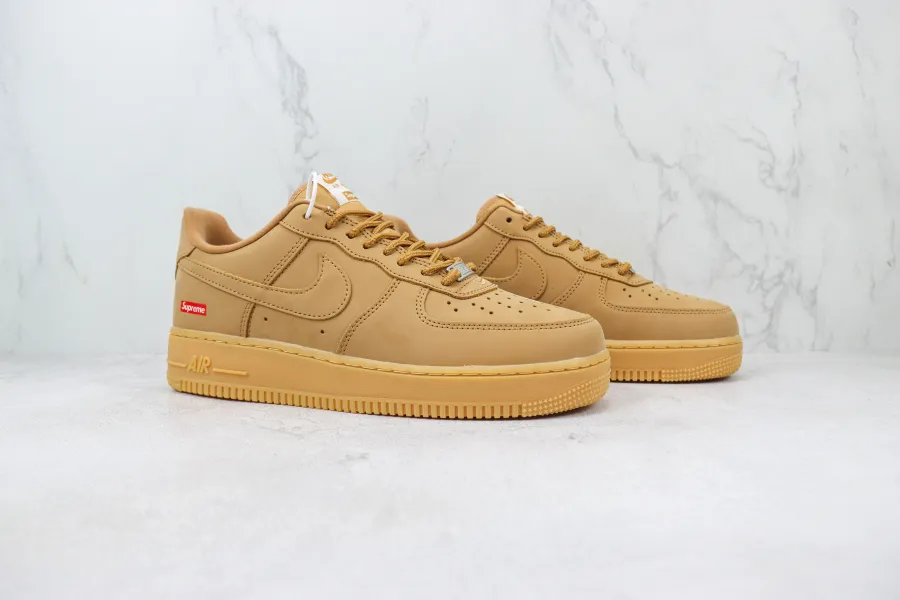 Supreme X Air Force 1 Low Sp Box Logo - Wheat 